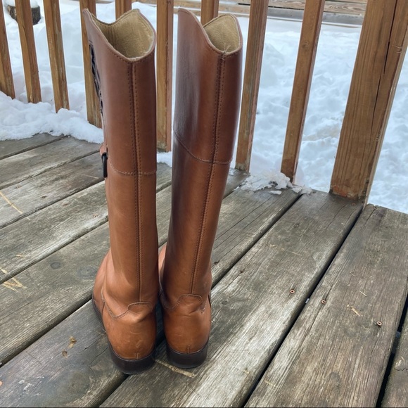 Frye Melissa Logo Embossed Leather Boot - Picture 5 of 10